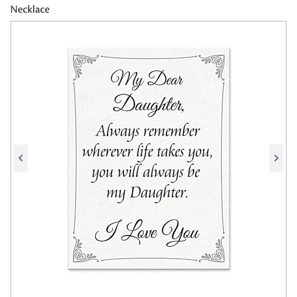 Diamond Sterling Silver ‘Always My Daughter’ Pendant Necklace NEW in box - Picture 4 of 11